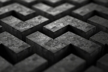 Aufkleber - A series of interlocking black triangles, forming a stark and striking geometric pattern,