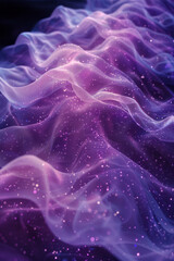Aufkleber - A flow of magnetic purple and pink waves, representing innovation in fields like virtual reality,