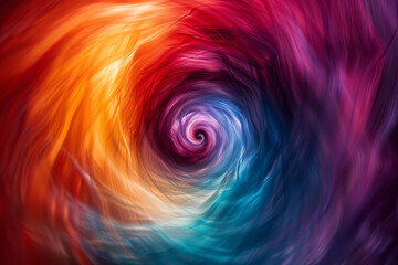 Poster - A dynamic swirl of colors, like a whirlpool, drawing the viewerâ€™s eye into the message at the center,