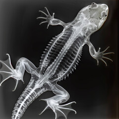 Wall Mural - X-ray of a lizard body in a vetirinary reptile parctice