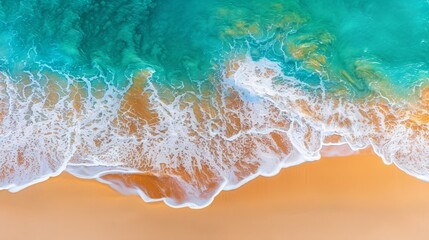 Poster -  a wave approaching shore, green ocean swell nears land