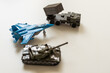 Models for assembly. Assembled scale models of military equipment, KIT models.