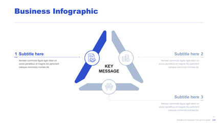 Wall Mural - Flat business infographic diagram vector slide presentation template