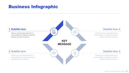 Wall Mural - Flat business infographic diagram vector slide presentation template