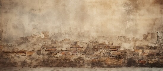 Poster - Brick wall with stone flooring