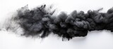 Fototapeta  - Black smoke cloud on white backdrop