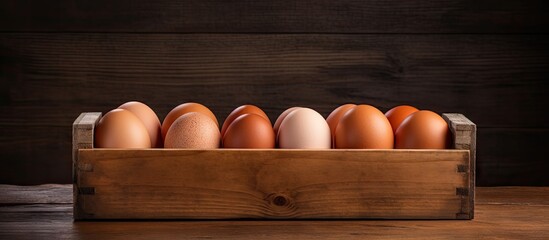 Sticker - Wooden crate eggs table