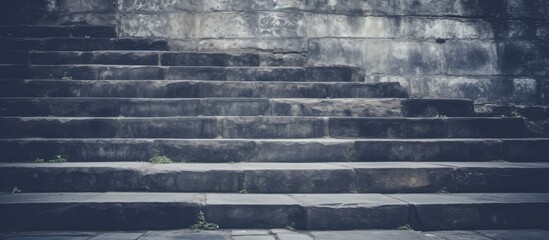 Aufkleber - Stone Stairs Close-up with Wall Background