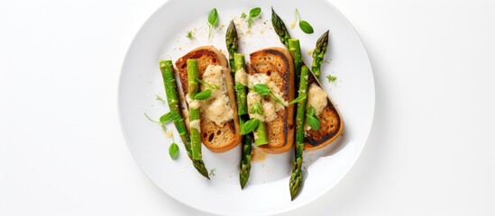 Poster - Plate of asparagus and bread