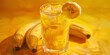 testy Citrus Delight mango Juice with Liquid and Fruit Splash

