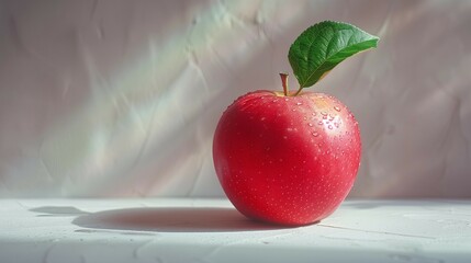 Sticker - Single Apple Standing Out on White, generative ai