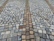 Cobblestone Castle Walkway Detail in Germany, Foreground Focus