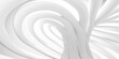 Monochrome white swirl 3d render illustration