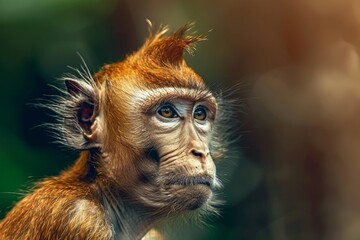 Poster - Thoughtful young monkey in a natural setting