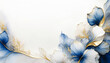 Papier peint floral, fleurs bleues abstraites. Fond floral, espace vide pour le texte, invitation