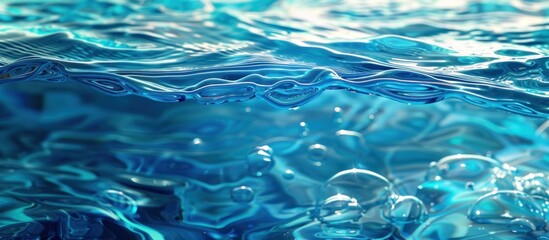 Poster - Close-Up of Rippling Water With Bubbles