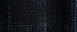 An abstract digital background with binary code and AI algorithms running in the background