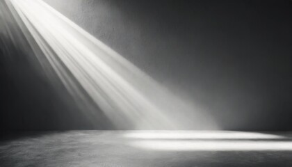 Wall Mural - gray background for product presentation with beam of light