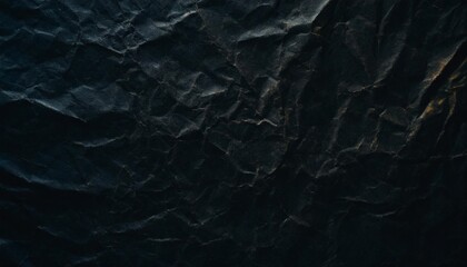 Wall Mural - crumpled paper texture black cardboard sheet gloomy background