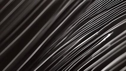 Poster - black wavy lines background generative ai