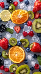 Wall Mural -  tropical fruit mix