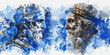The Greek Flag with an Ancient Greek Philosopher and a Fisherman - Visualize the Greek flag with an ancient Greek philosopher representing Greece's philosophical heritage and a fisherman symbolizing t