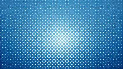 Wall Mural - Blue abstract background with a dotted halftone pattern