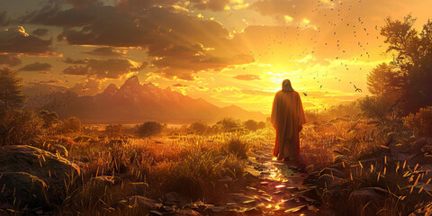 faith's journey: walking with christ - a journey of faith, where believers walk alongside christ, fi