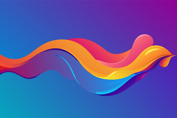 Poster - A gradient mesh with a fluid transition, creating a sense of depth and movement.