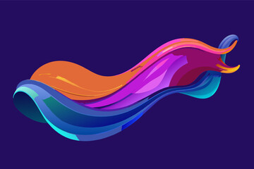 Poster - A gradient mesh with a fluid transition, creating a sense of depth and movement