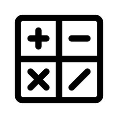 Canvas Print - calculator line icon