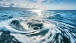 Whirlpool in the sea.



