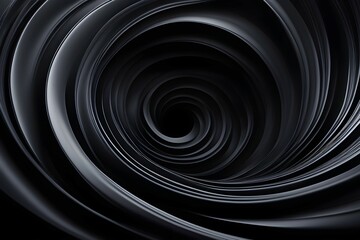 Wall Mural - A black spiral with a hole in the middle