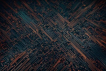 A computer screen with a lot of lines and squares