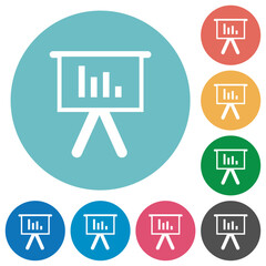 Poster - Chart presentation flat round icons