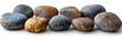 pepper on white background,
 Rocks Stones Pile Isolated on White Background