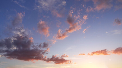 Wall Mural - beautiful colorful cloudscapes as seen around sunset.