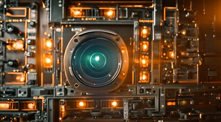 Wall Mural - Close-Up of a Circular Camera Lens