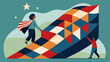 The unfinished quilt showcasing the ongoing journey towards freedom and equality and the determination to keep fighting for it.. Vector illustration