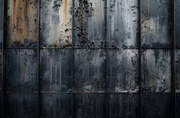 Poster - Rusty Metal Texture on Industrial Wall