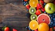 Healthy eating concept with a fresh fruit background for a balanced dieting lifestyle. For Design, Background, Cover, Poster, Banner, PPT, KV design, Wallpaper