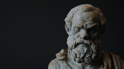 Sticker - Ancient Philosopher Statue Portrait