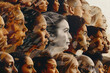 © Degimages - Composite image, collage of a diverse group of multicultural people.