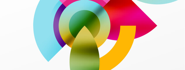 Aufkleber - The colorful logo features a product wheel surrounded by an electric blue circle, creating a symmetrical pattern. The artful design includes toylike font and closeup details