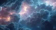 Blue Glowing Clouds Abstract Background Footage