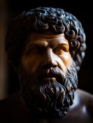 a statue of a bearded man