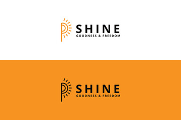 minimalist initial p logo vector design template. modern letter p for shine design vector illustrati