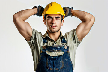 Wall Mural - construction worker in construction site, construction worker, workers at work