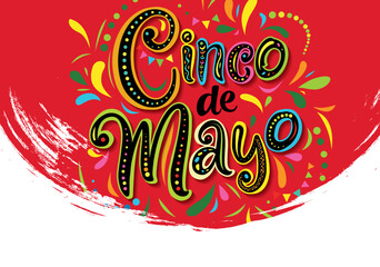 Wall Mural - Cinco de Mayo, fiesta, vector graphic design