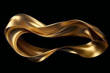 Poster - abstract dynamic shape with ilghting smooth edges, sides. 3d illustration and rendering. elegant lin